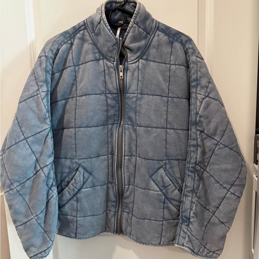 Free People chambray Quilted Jacket